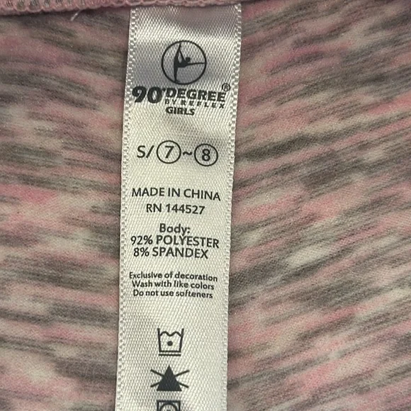 90 Degree By Reflex Fleece Lined Girls Leggings, 2 pair, size S (7-8) - Picture 6 of 6
